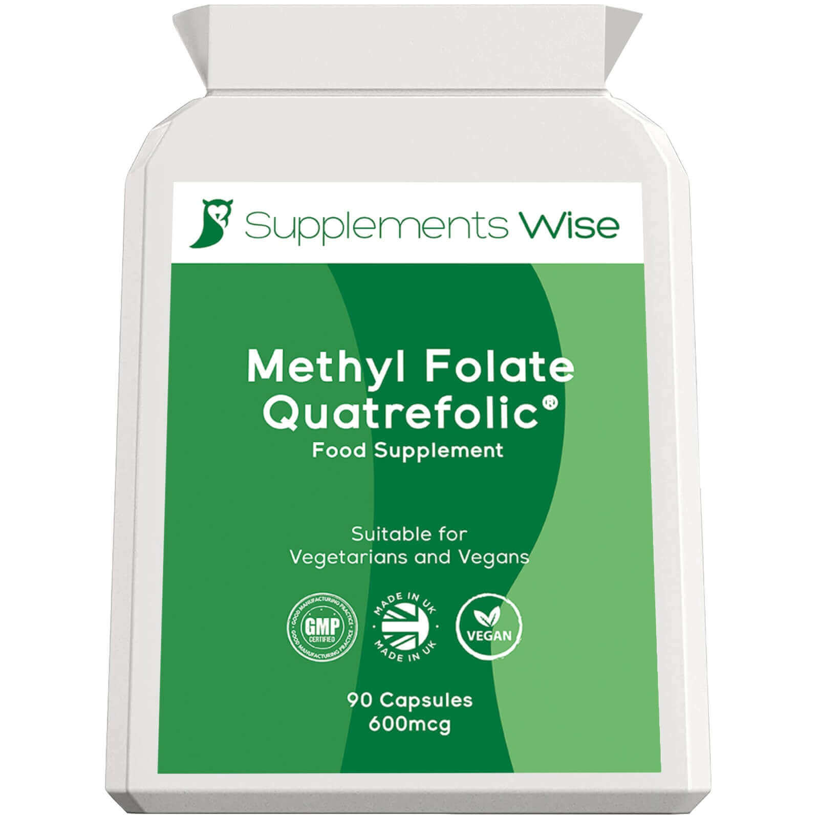 Methyl Folate Capsules 5-MTHF 600ug x 90 – Supplements Wise