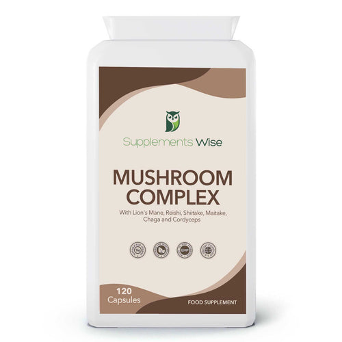 Mushroom Complex Capsules | Lions Mane, Reishi, Chaga, Cordyceps & More | 120 Pack