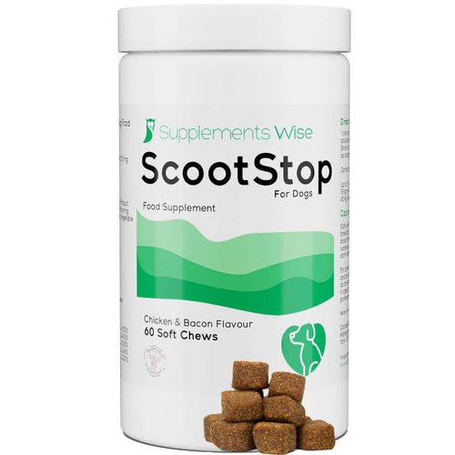 Scoot Stop for Dogs 60 Chicken and Bacon Flavour Chews