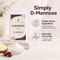 D-Mannose 500mg Capsules | 180 Value Pack | Vegan | UK Made