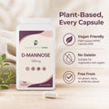 D-Mannose 500mg Capsules | 180 Value Pack | Vegan | UK Made
