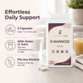 D-Mannose 500mg Capsules | 180 Value Pack | Vegan | UK Made