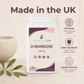 D-Mannose 500mg Capsules | 180 Value Pack | Vegan | UK Made