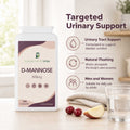 D-Mannose 500mg Capsules | 180 Value Pack | Vegan | UK Made