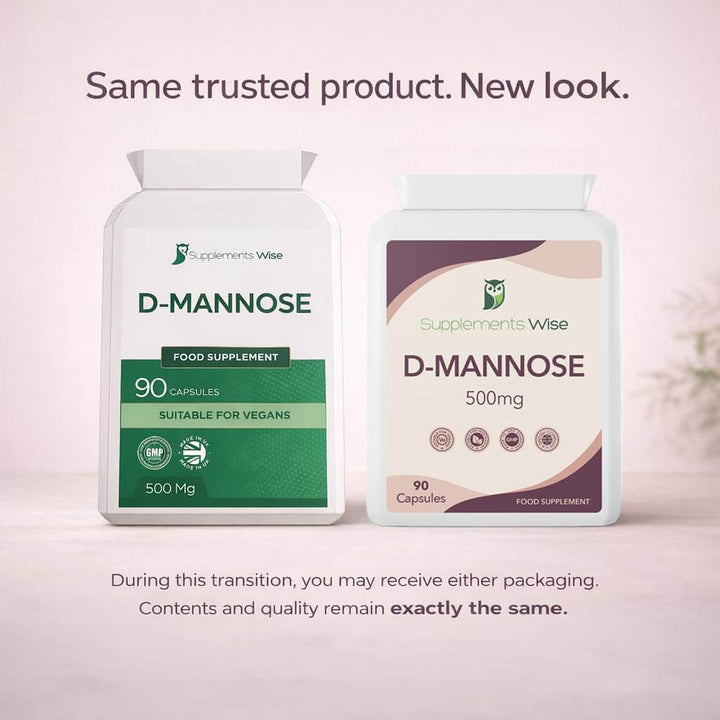 D-Mannose 500mg Capsules x 90 | UTI Prevention & Bladder Support UK