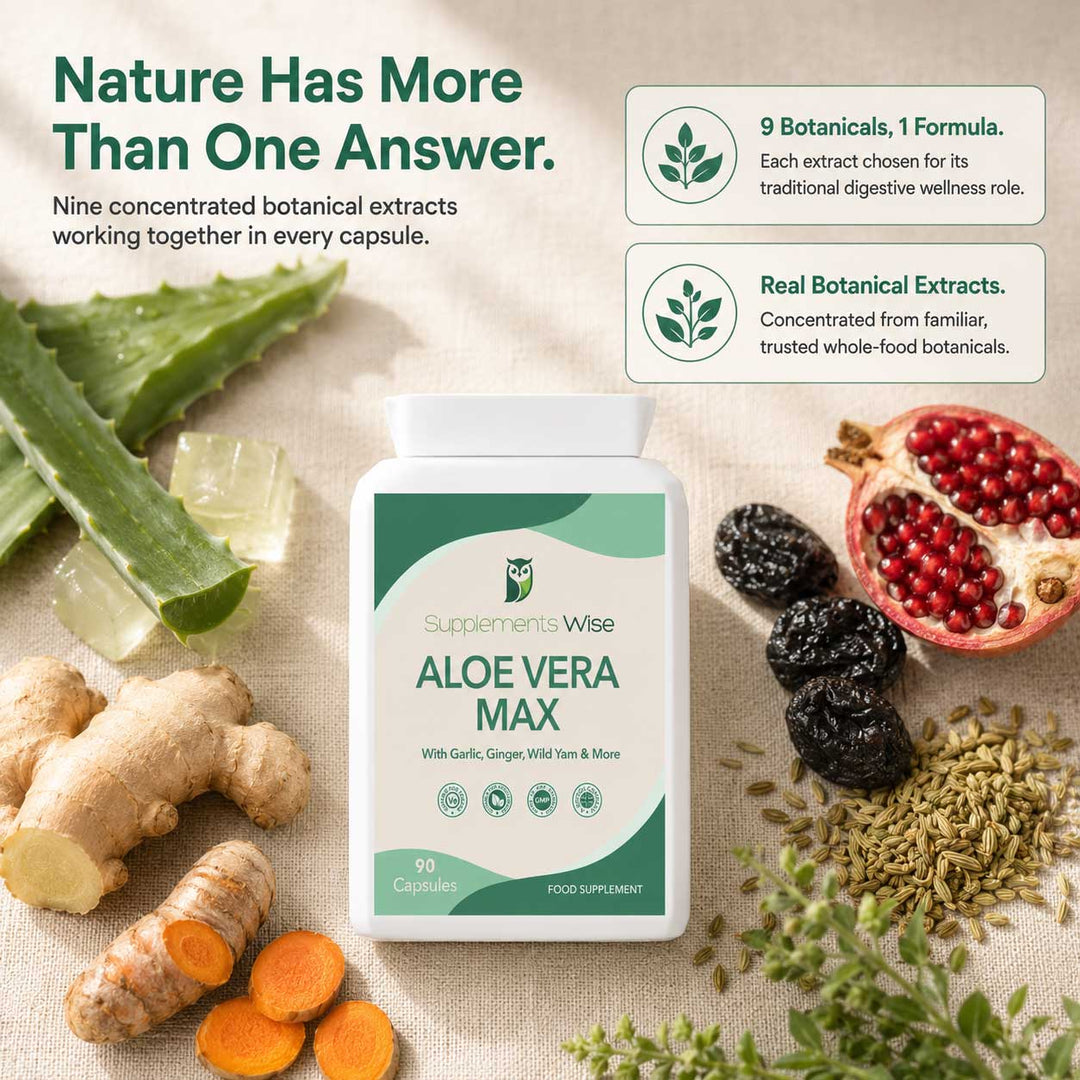 Aloe Vera Complex Capsules | 9 Botanical Extracts | 90 Vegan Capsules