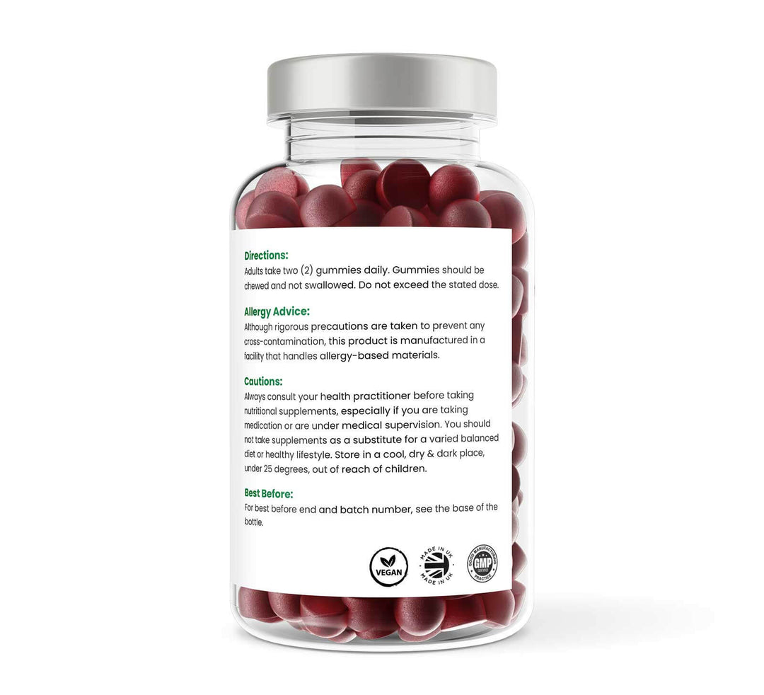 Ashwagandha Gummies 150 x 600mg Natural Raspberry Flavour