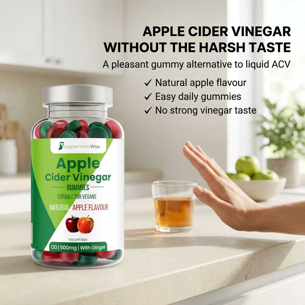 Apple Cider Vinegar Gummies 500mg | With the Mother and Ginger | 120 Gummies