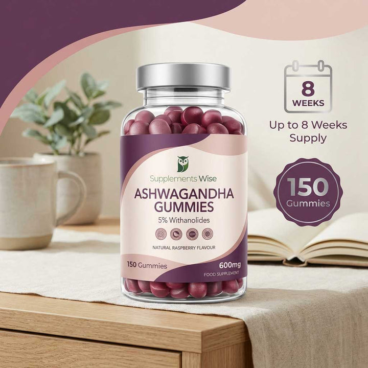 Ashwagandha Gummies 150 x 600mg Natural Raspberry Flavour
