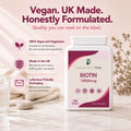 Biotin 10,000mcg Tablets | 120 Vegan Tablets | 4-Month Supply | UK Made