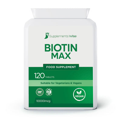 Biotin 10,000mcg Tablets, 120 Vegan Tablets