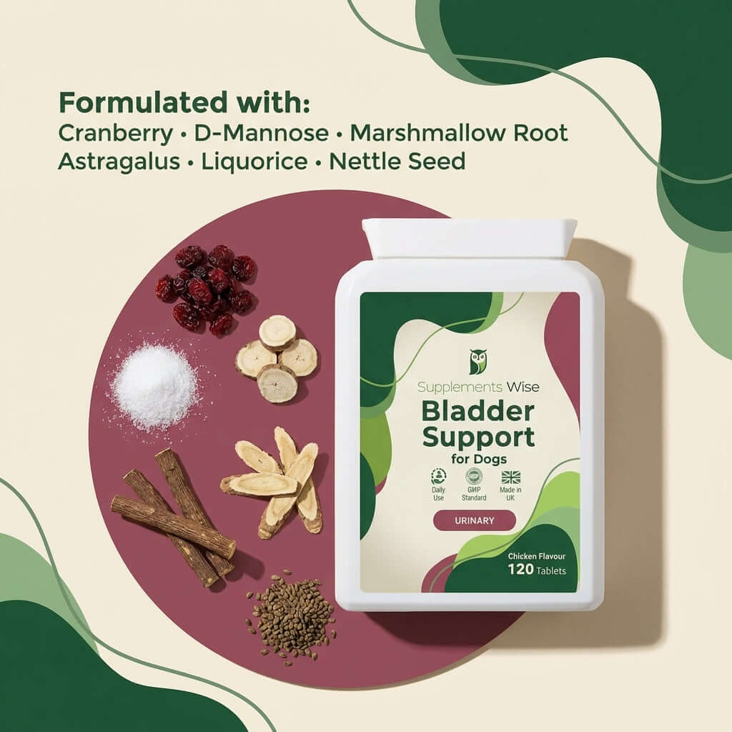 Bladder Support for Dogs – Everyday Urinary Comfort | 120 Tablets | UK Made