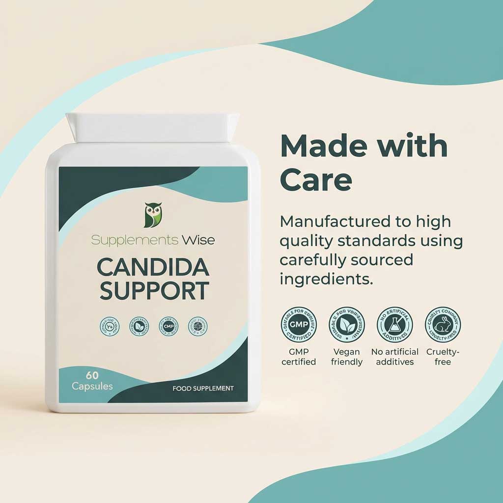 Candida Support | Digestive Balance Supplement | Vegan 60 Capsules