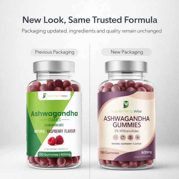 Ashwagandha Gummies 150 x 600mg Natural Raspberry Flavour