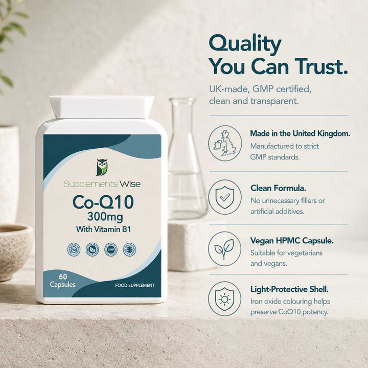 Co-Enzyme Q10 300mg | 60 Capsules | With Vitamin B1