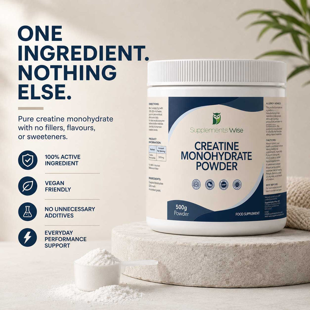 Creatine Monohydrate Powder - 500g Micronised 200 Mesh Grade
