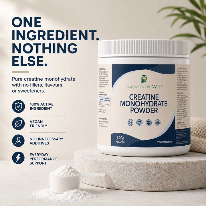 Creatine Monohydrate Powder - 500g Micronised 200 Mesh Grade