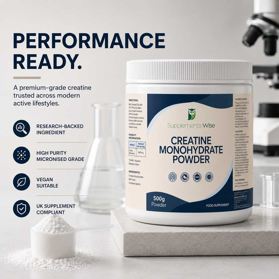 Creatine Monohydrate Powder - 500g Micronised 200 Mesh Grade