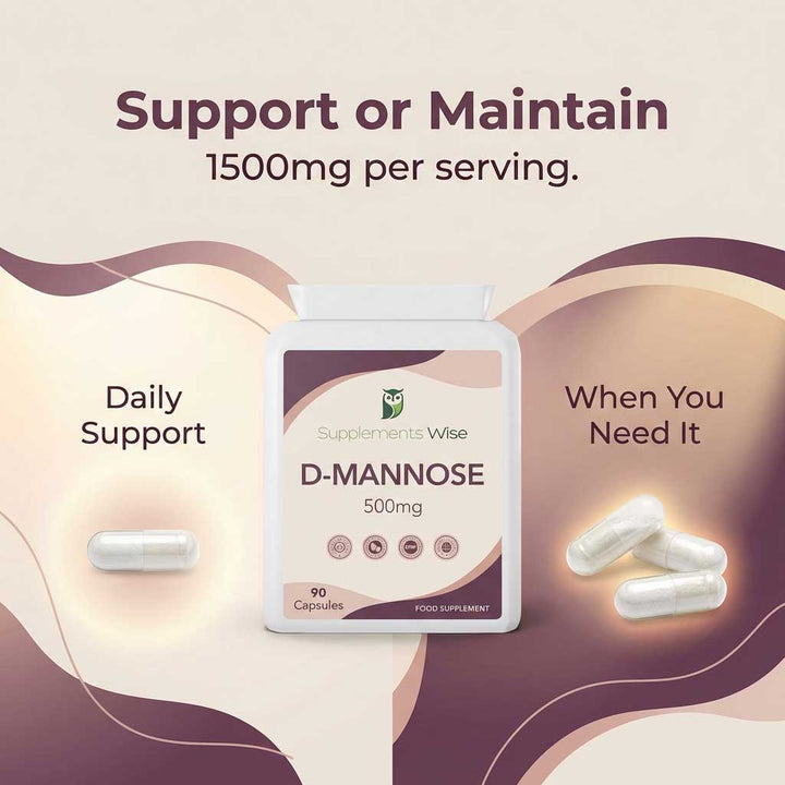 D-Mannose 500mg Capsules x 90 | UTI Prevention & Bladder Support UK