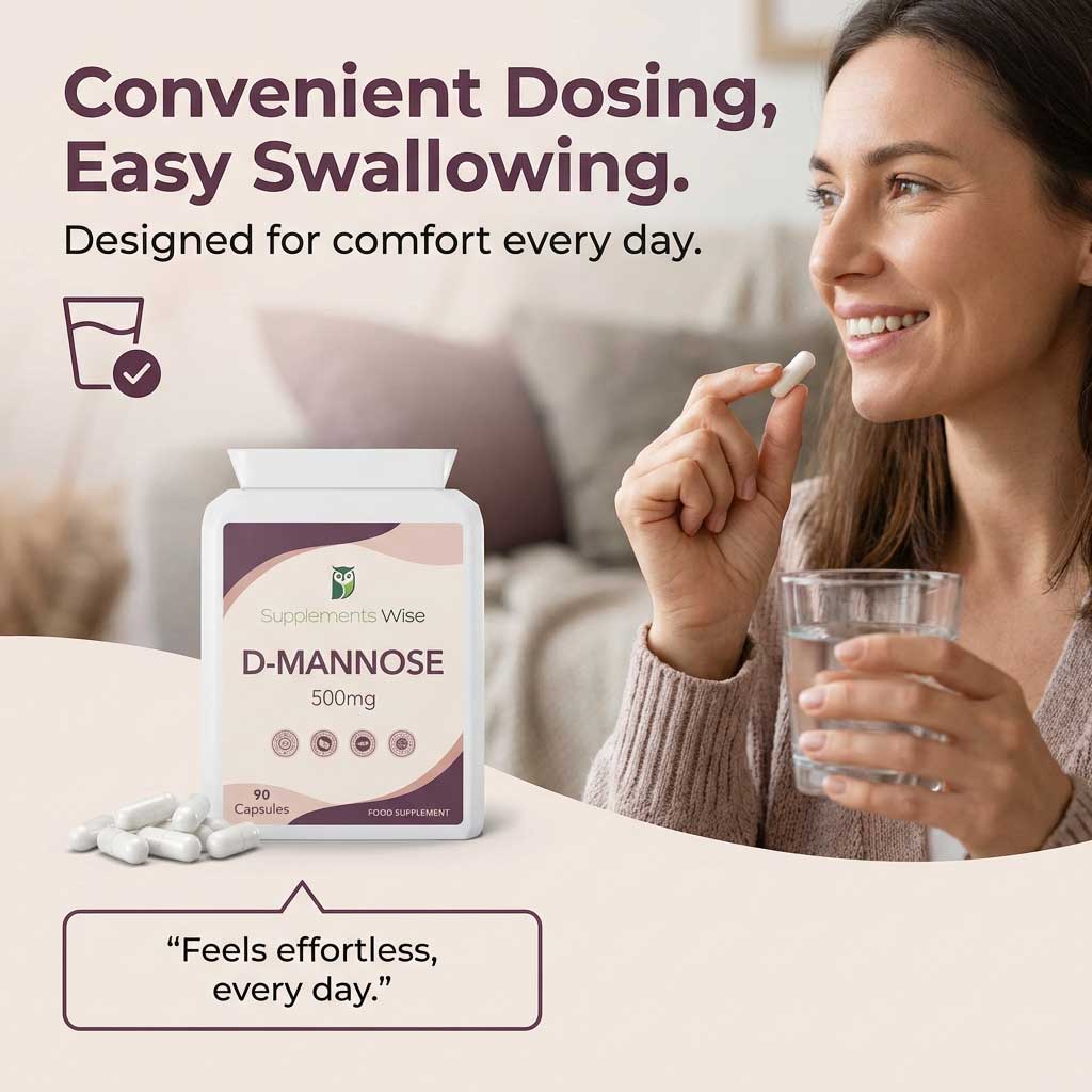 D-Mannose 500mg Capsules x 90 | UTI Prevention & Bladder Support UK