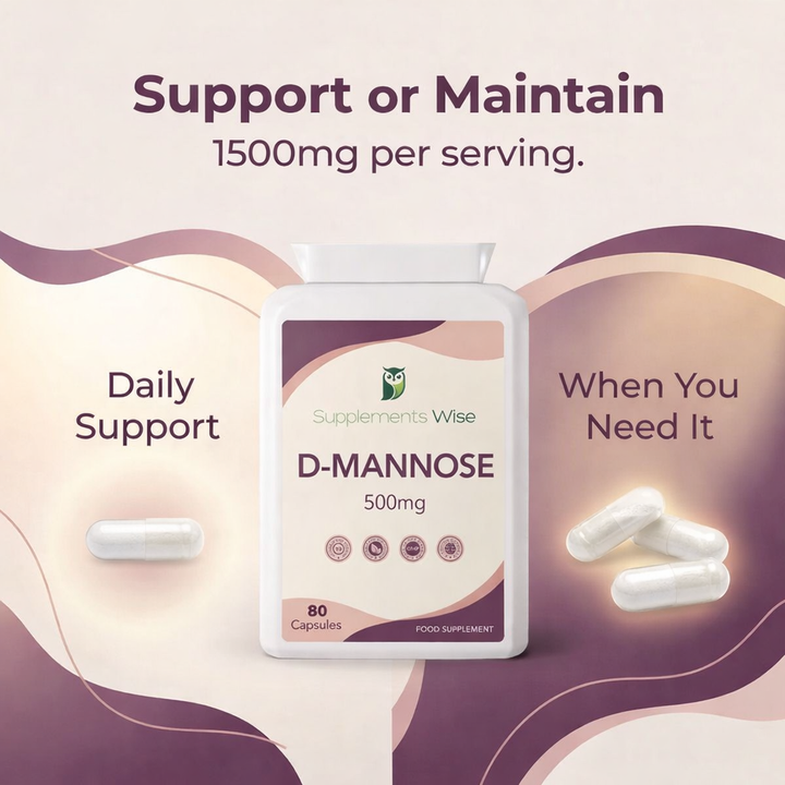 D-Mannose Capsules 180 x 500mg Value Pack