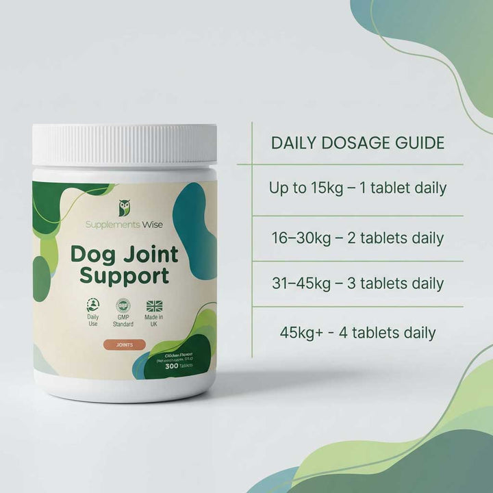Dog Joint Support Tablets – Daily Joint Function Support | 300 Tablets