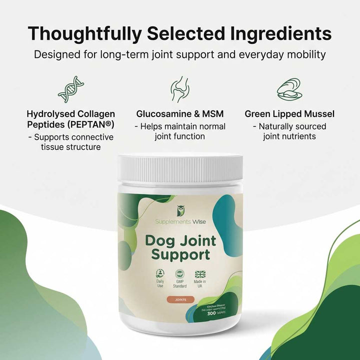 Dog Joint Support Tablets – Daily Joint Function Support | 300 Tablets