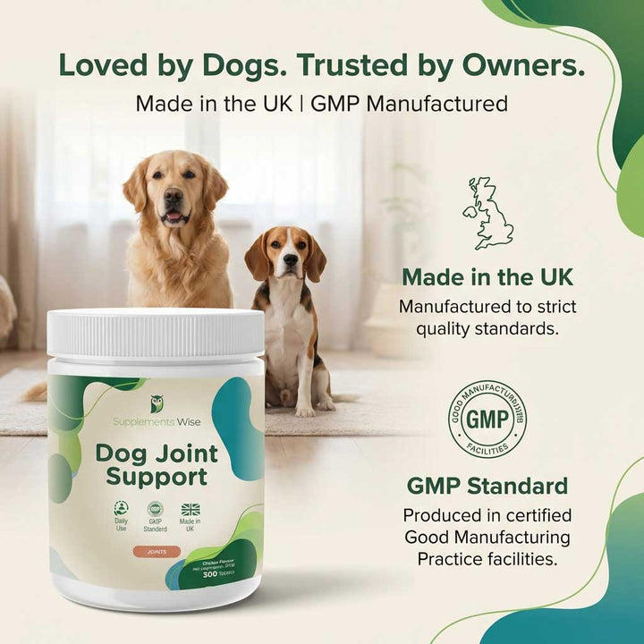 Dog Joint Support Tablets – Daily Joint Function Support | 300 Tablets