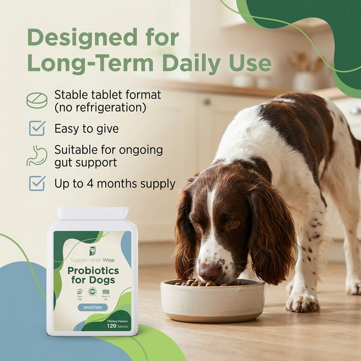 Probiotics For Dogs 120 Chicken Flavour Tablets