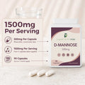 D-Mannose 500mg Capsules | 90 Vegan Capsules | UK Made