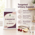 D-Mannose 500mg Capsules | 90 Vegan Capsules | UK Made