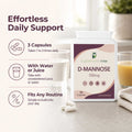 D-Mannose 500mg Capsules | 90 Vegan Capsules | UK Made
