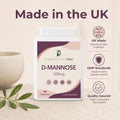 D-Mannose 500mg Capsules | 90 Vegan Capsules | UK Made