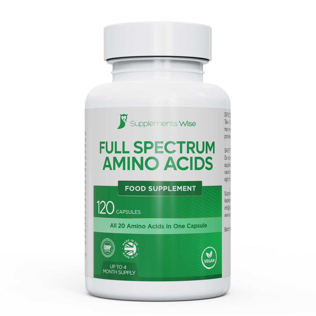 Full Spectrum Amino Acid Complex - 120 Capsules | Essential & Non Essential | UK Made