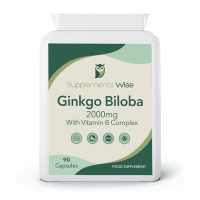 Ginkgo Biloba 2000mg with Vitamin B Complex 90 Capsules