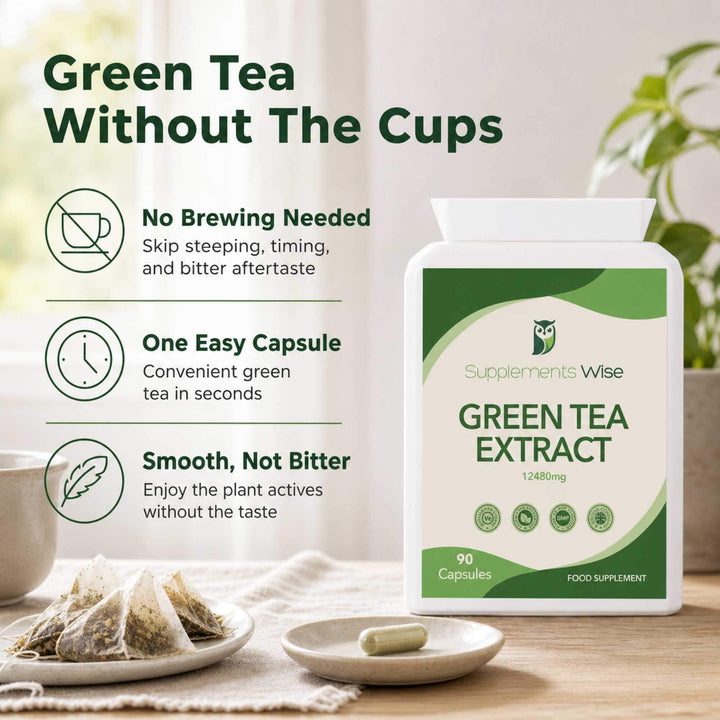 Green tea without brewing: one capsule instead of steeping, smooth rather than bitter