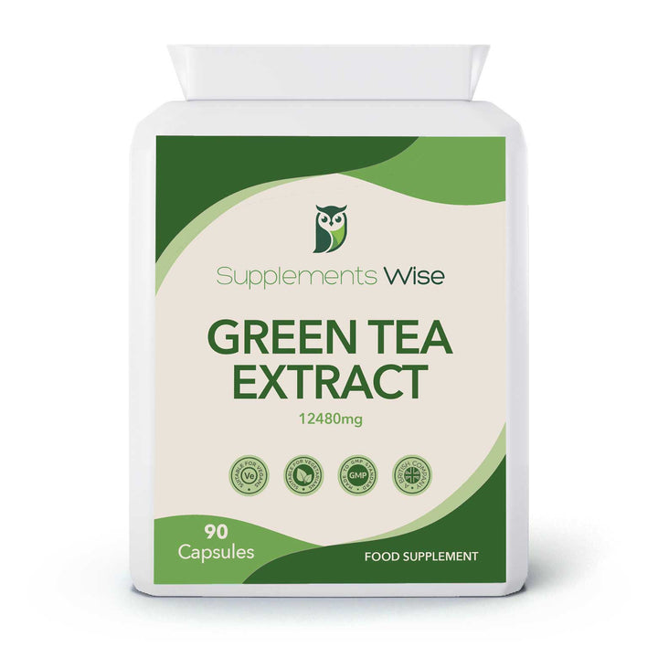 Supplements Wise Green Tea Extract 12,480mg bottle, 90 capsules