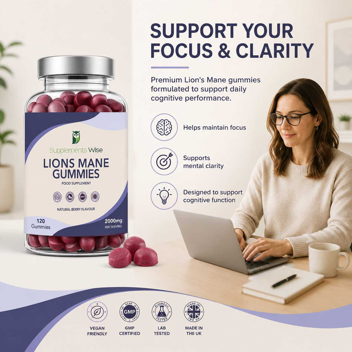 Lion's Mane Gummies | 120 Natural Berry Flavour