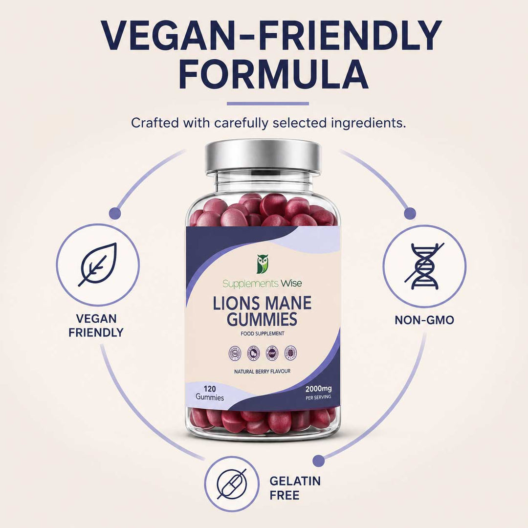 Lion's Mane Gummies | 120 Natural Berry Flavour