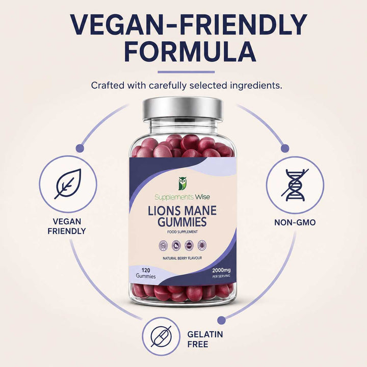 Lion's Mane Gummies | 120 Natural Berry Flavour