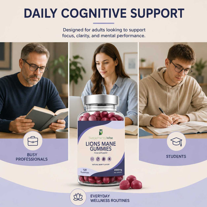 Lion's Mane Gummies | 120 Natural Berry Flavour