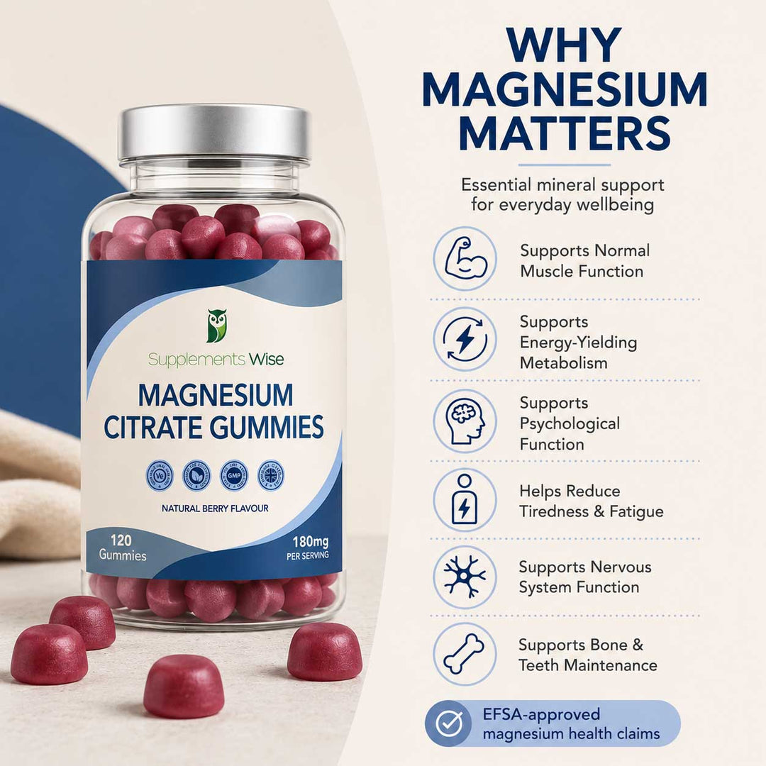 Magnesium Citrate Gummies | 120 | Natural Berry Flavour