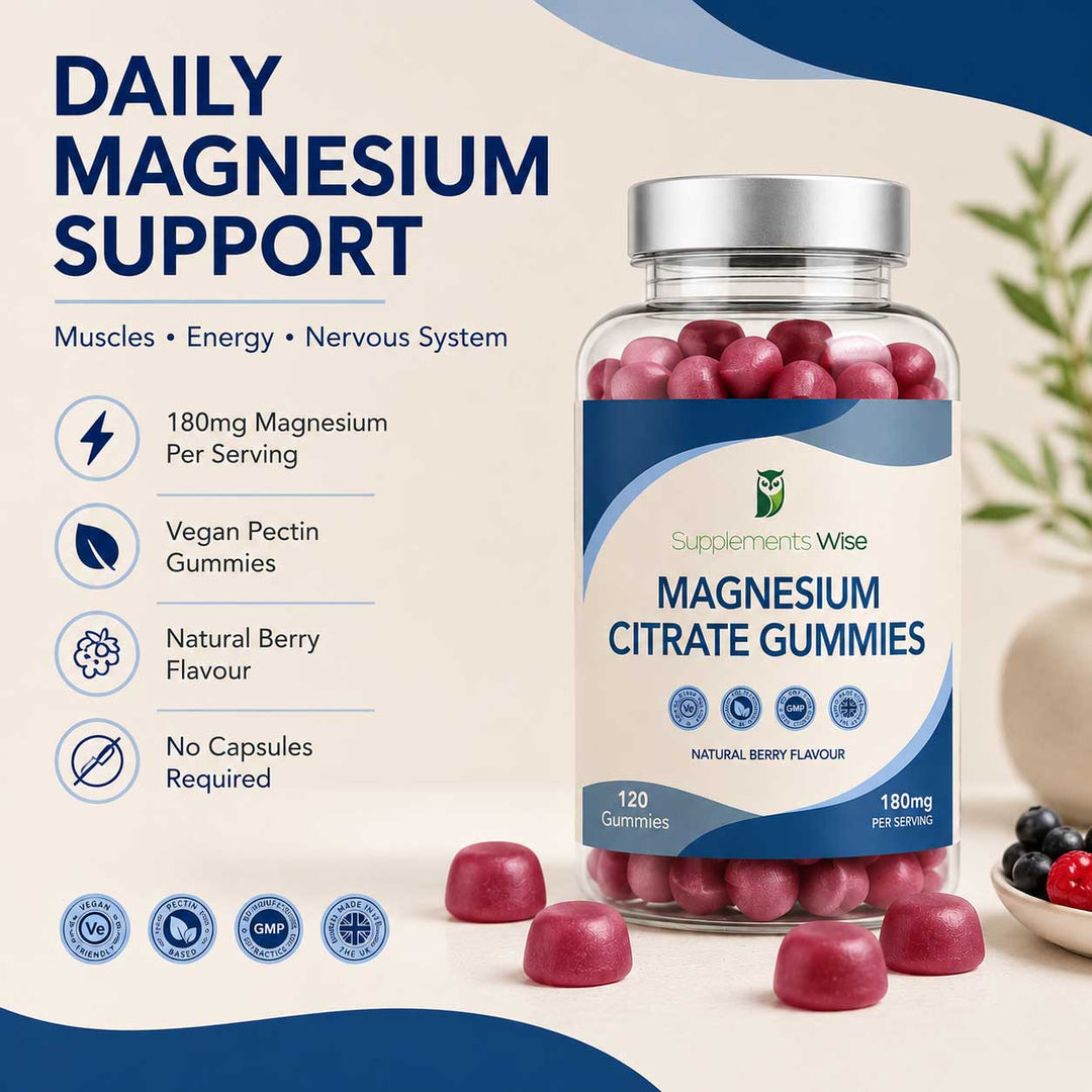 Magnesium Citrate Gummies | 120 | Natural Berry Flavour