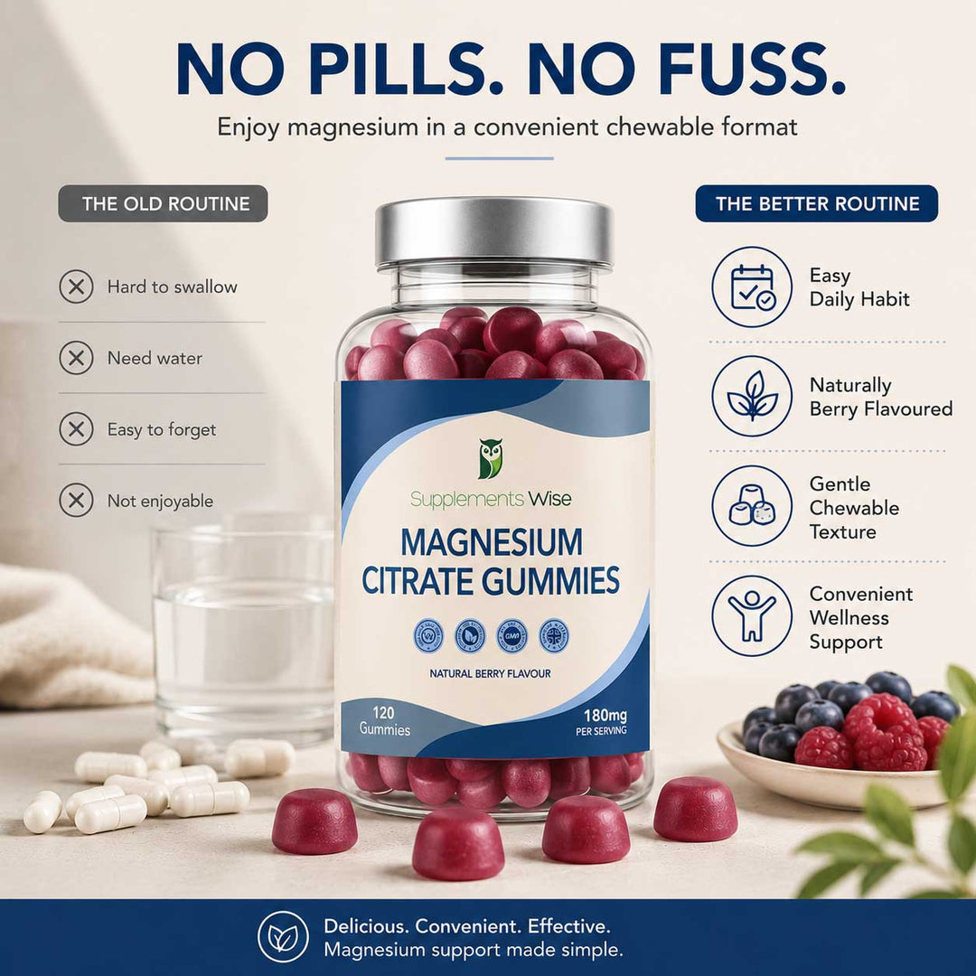 Magnesium Citrate Gummies | 120 | Natural Berry Flavour