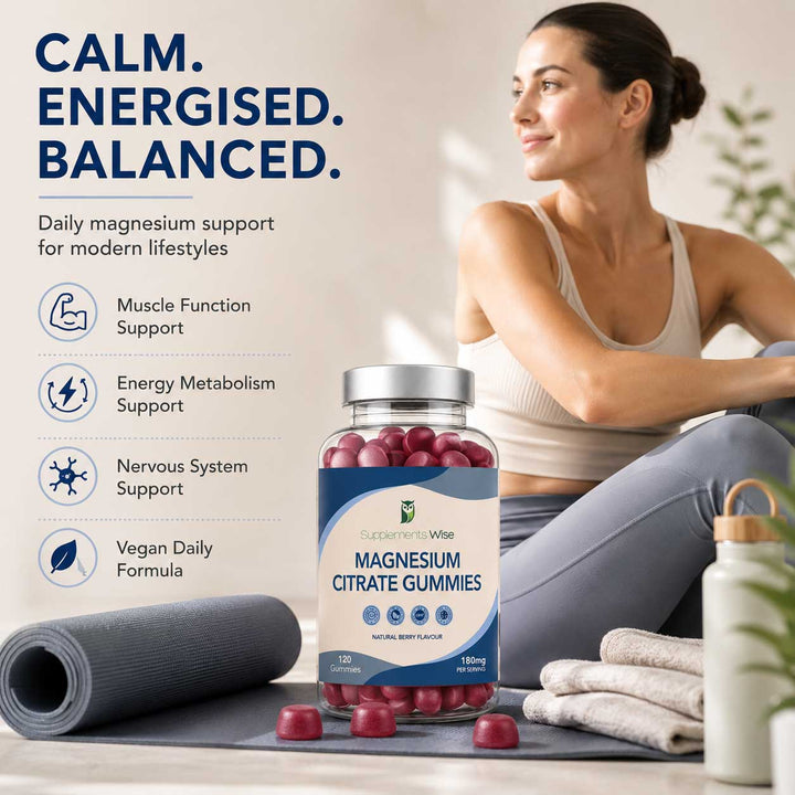 Magnesium Citrate Gummies | 120 | Natural Berry Flavour