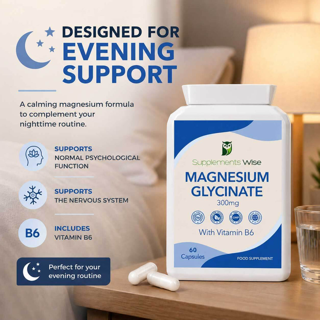 Magnesium Glycinate with Vitamin B6 | 60 Vegan Capsules