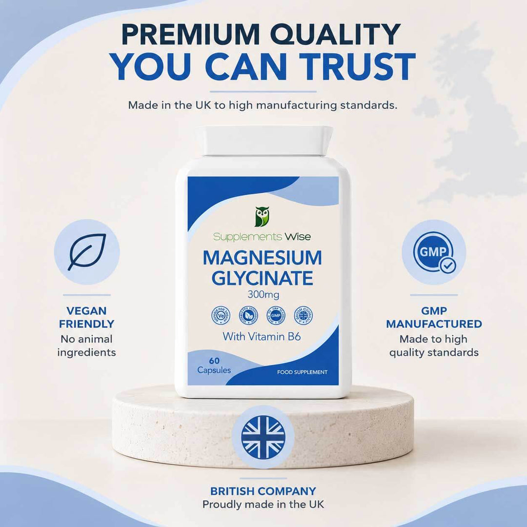 Magnesium Glycinate with Vitamin B6 | 60 Vegan Capsules