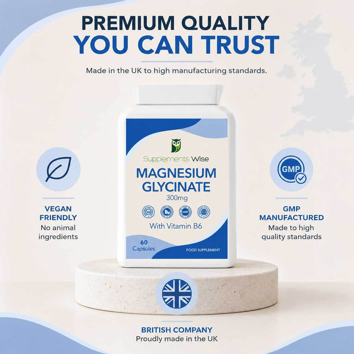 Magnesium Glycinate with Vitamin B6 | 60 Vegan Capsules