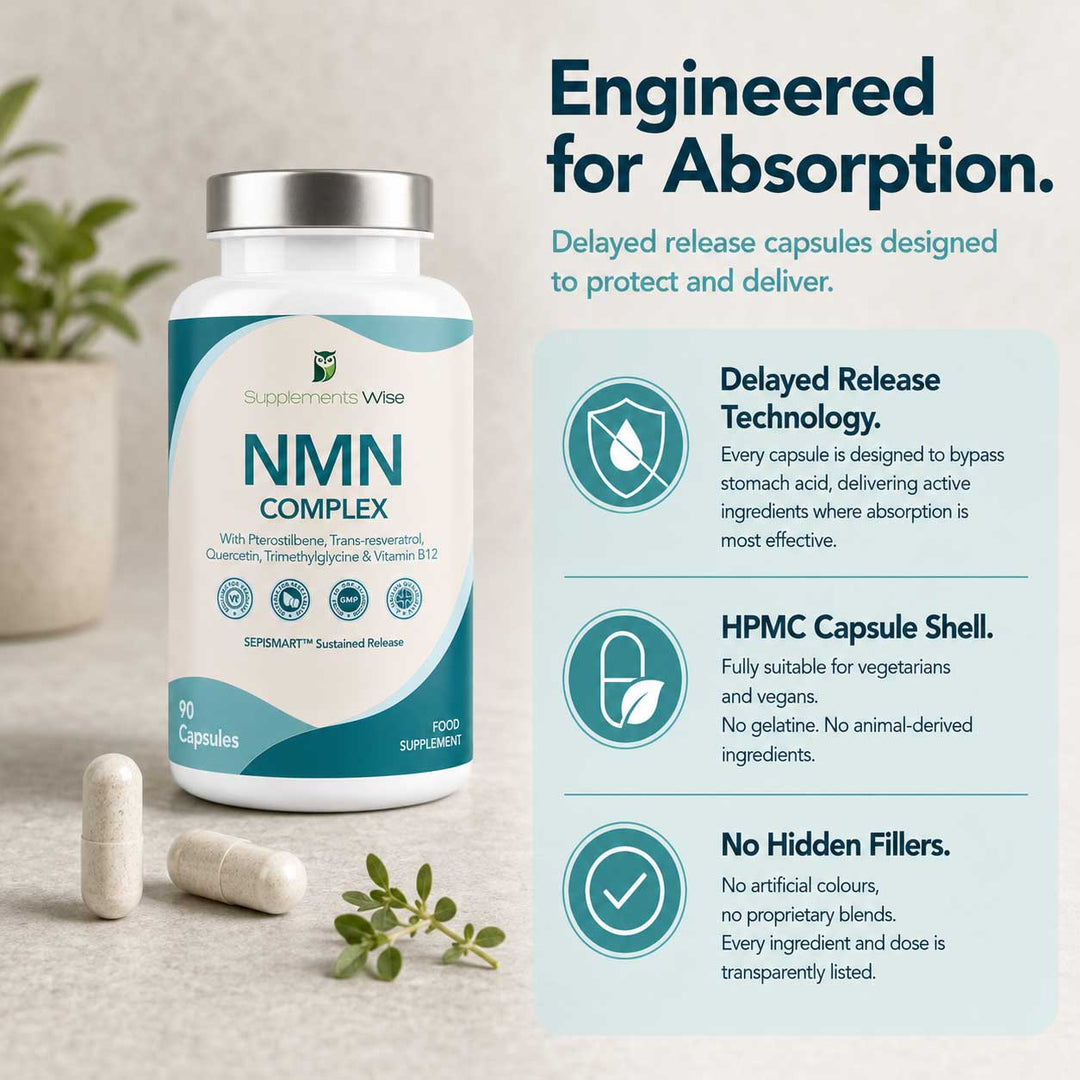 NMN Complex with Resveratrol | 90 Delayed Release Capsules