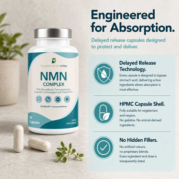 NMN Complex with Resveratrol | 90 Delayed Release Capsules